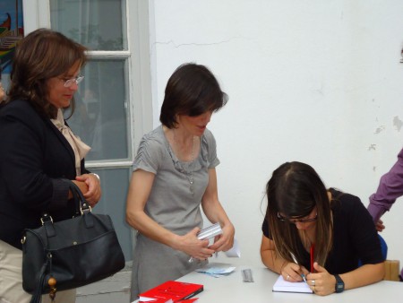 A minha mãe juntamente com a minha professora de Geografia.